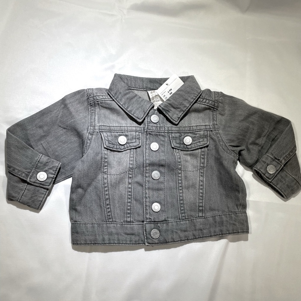H&M Baby Girl Jean Button Down Infant Jacket Light Wash Denim Size 9M
